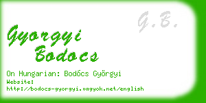 gyorgyi bodocs business card